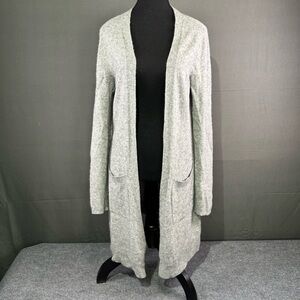 Paul Costelloe Cardigan Women’s L 100% Cashmere Neutral Quiet Luxury Soft Gray